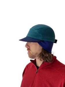 Vintage Patagonia Fleece Duck Billed Cap 1990’s Green Purple Black Size M - Bild 1 von 6