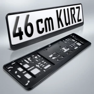 2 Kennzeichenhalter | 460 x 110 mm | für kurze Kennzeichen | schwarz | 46 x 11 - Bild 1 von 7