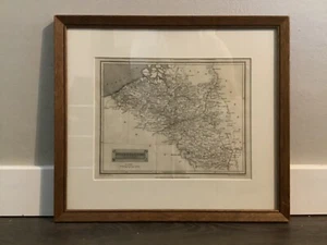 1828 Framed Map Of Southern Netherlands Thomas Tegg - Picture 1 of 5