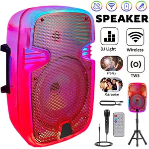 Portable Bluetooth Speaker Sub Woofer Heavy Bass Loud Sound Party System w/ Mic - Picture 1 of 20