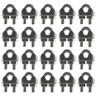 1/8 Inch M3 Stainless Steel Wire Rope Cable Clip Clamp U-Bolt Fastener 20 Pcs