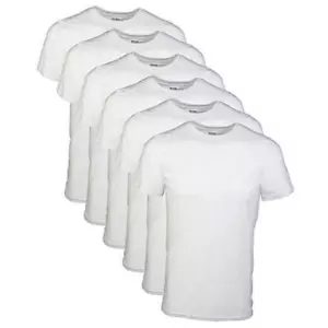 Men's Crew T-Shirts, Multipack Large 6 White (6-pack) - Picture 1 of 5