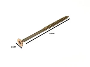Pozi Chip Board Holzschrauben Senkkopf Gelb 5 X 80 MM Packung Größe 240 - Bild 1 von 1