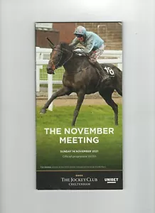 Cheltenham November meeting official programme Racecard Sunday 14th 2021 VGC  - Picture 1 of 1
