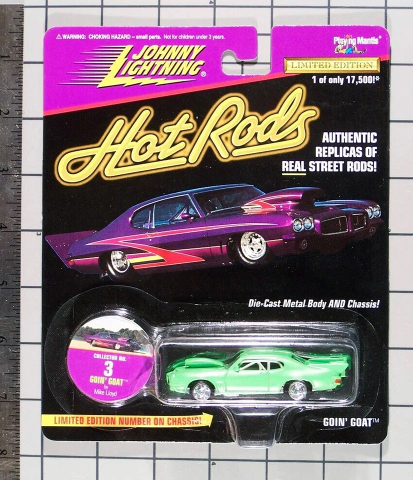 Johnny Lightning 1997 Hot Rods, Goin' Goat '71 Pontiac GTO, verde lima Foto 1 de 1