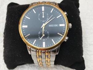 Bekueri luxury men’s gold tone watch with black face , BN - Picture 1 of 9
