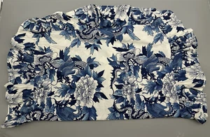 Cuscino Vintage Ralph Lauren 100% Cotone Arruffato Sham Koi Fish Blu e Bianco - Foto 1 di 11