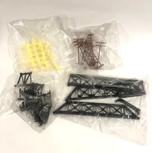 HO Scale Train Lot - Roadside Signs, Track Risers, Bridge Structure, Phone Poles - Picture 1 of 7