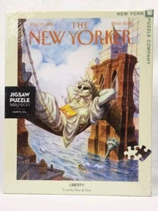 The New Yorker Liberty 500 Piece Jigsaw Puzzle NYPC Peter de Seve New Sealed - Picture 1 of 3