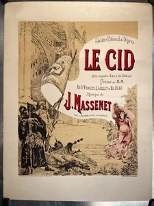 Vintage Original French Opera Poster 'Le Cid' J. Massenet - Picture 1 of 8
