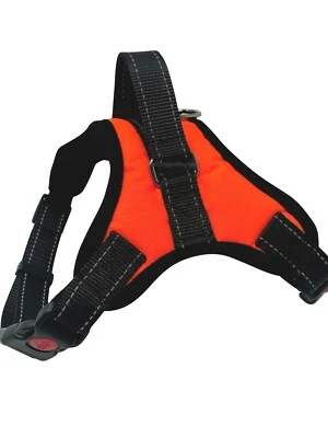 Dog Vest Harness, No Pull Adjustable with Handle, Quality Nylon, Orange S M L XL - Image 1 of 4