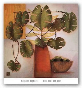 Olive Bowl and Vase Margaret Hughlock Art Print 24x24 - Picture 1 of 1