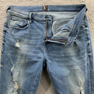 PRPS Jeans Mens 38x35 Measured Blue Tag: 36 - Image 1 of 4