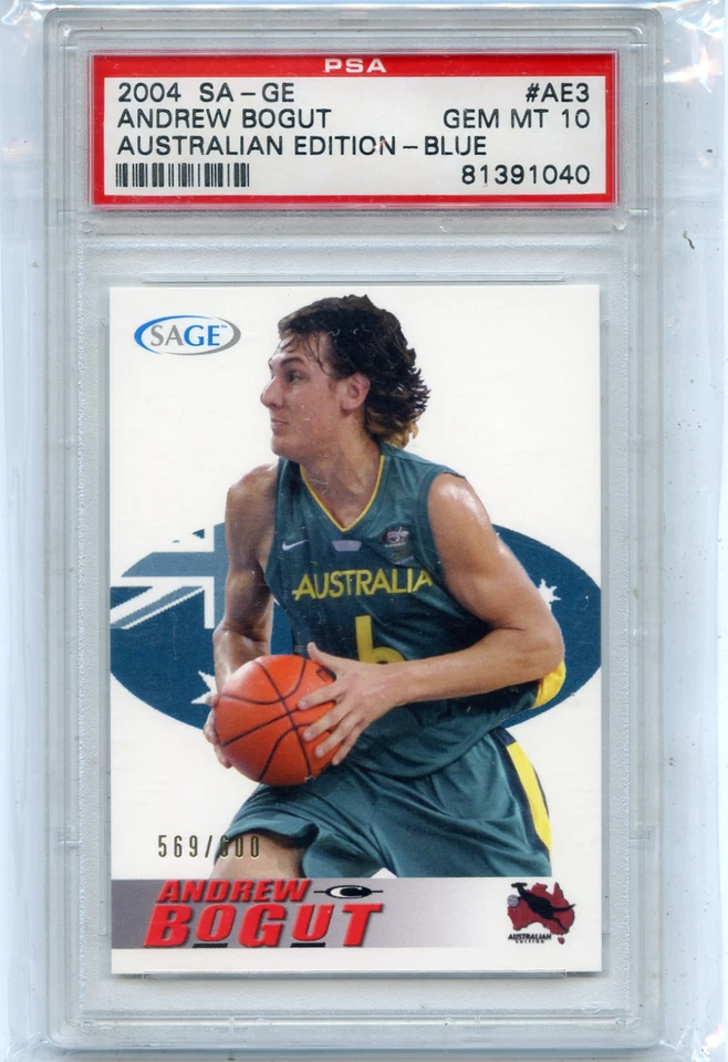 SAGE #AE3 2004 ANDREW BOGUT "EDICIÓN AUSTRALIANA - AZUL" RC #569/600 - PSA 10 GEMA Foto 1 de 1