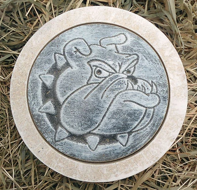 Bulldog Stepping Stone Molde de hormigón Yeso Cemento Molde de plástico 10" x 1,5" Foto 1 de 4