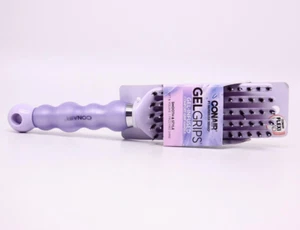 Conair Gel Grips Porcupine Detangle Vent Hair Brush Smooth & Style - Purple - Picture 1 of 2