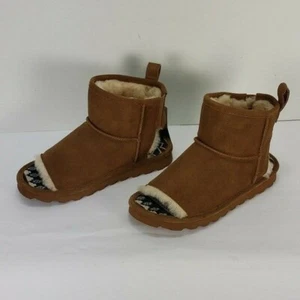 NWT BEARPAW MOLLY BROWN SUEDE OPEN TOE OPEN HEEL BOOTIES ANKLE BOOTS WOMEN'S 7 - Picture 1 of 12
