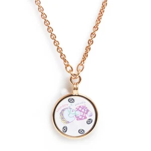 HERMES Medaille Funny Ice Cream Pm Pendant Necklace Enamel & Pink gold Jasmin - Picture 1 of 5