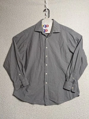 Camisa Nyne Adulto 2XL XXL Azul Gris Cuadros Manga Larga Informal Para Hombre Foto 1 de 4