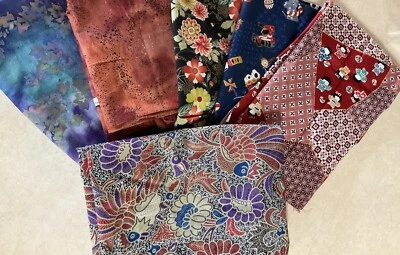 Tela para pájaros Cranston Print Works - Mujer japonesa - Paquete de 6 estampados - 6,5 + yardas Foto 1 de 4