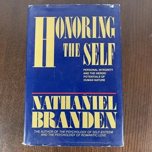 Honoring the Self Signed Autographed by Nathaniel Branden Vintage 1983 HC DJ - Picture 1 of 12