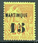 Martynika 1888 Kolonia francuska 15¢/20¢ Red Scott #8 W idealnym stanie E80