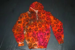 Traverse City Michigan Girls Size L Hoodie Sweatshirt Floral Orange Tie Dye - Picture 1 of 4