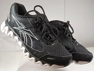 WOMEN'S REEBOK -ZIG LITE 3D FUSE FRAME 8.5 BLACK + WHITE RUNNING TENNIS SNEAKER - Picture 1 of 11