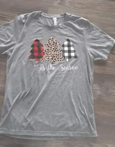 Damen Canvas Grafik Design T-Shirt Largege Grau - Bild 1 von 7