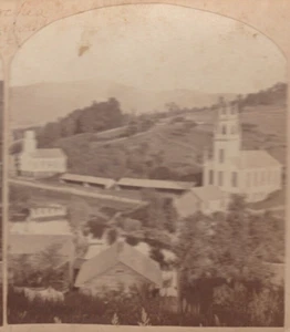 Antique Stereoview SV Churches Pawlet Vermont VT - Picture 1 of 4