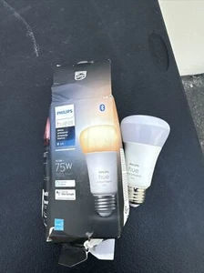 (1) NEW Philips Hue 75W A19 White Ambiance LED Bulb E26 Base - 2200K to 6500K - Picture 1 of 3