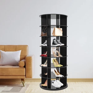 Scarpiera girevole 360° 7 livelli scarpiera da spinning 152 cm H organizer scarpiera - Foto 1 di 18