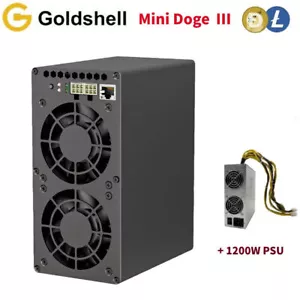 Goldshell Mini Doge III Miner Doge Münze LTC 700M/400W oder 550M/260W +1200W PSU - Bild 1 von 6