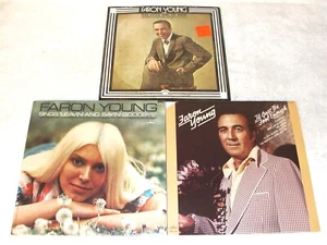 (3) SEALED LP's - Faron Young: Sings Leavin-Sayin, I'd Just Be Fool, Little Girl - Picture 1 of 2