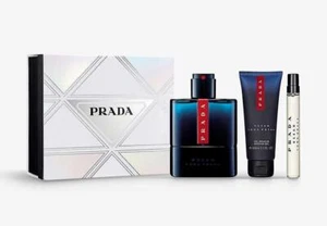 Prada Luna Rossa Ocean Eau de Toilette EDT 100ml + 10ml + 100ml Holiday Gift Set - Picture 1 of 4