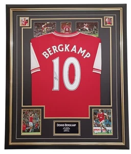 FRAMED Legend Dennis Bergkamp Signed Shirt Autographed Jersey - Picture 1 of 5