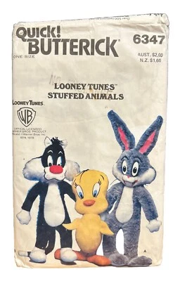 Quick ! Butterick 6347 One Size Stuffed Animals patterns - Image 1 of 2