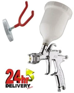 DeVilbiss FLG-5 2,0 mm Farbe Luftspritzpistole + Wandhalterung Halter - Bild 1 von 1