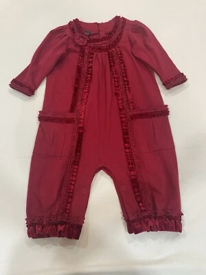 Mameluco con Volantes Rojo Isobella & Chloe Navidad 9m Foto 1 de 4