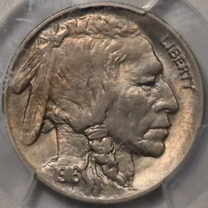 1916 Buffalo Nickel PCGS AU-58 - Picture 1 of 4