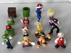 Lot of 16 Nintendo Super Mario Figures 1"- 1.5" tall Mario, Luigi, Donkey Kong +
