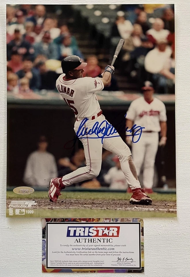 Sandy Alomar Jr. Signed Autographed Glossy 8x10 Photo Cleveland : TriStar COA - Image 1 of 1