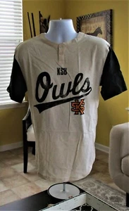 Adidas NCAA Kennesaw State Owls Men's Henley Sz M Casual Activewear Short Sleeve - Picture 1 of 6