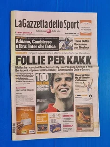 GAZZETTA DELLO SPORT 14 JANUARY 2009 KAKA-MILAN-FERRARI-ADRIANO-CAMBIASSO-INTER - Picture 1 of 1
