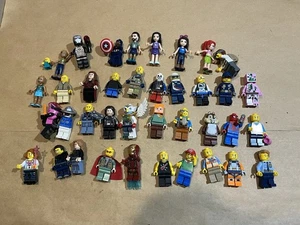 lego minifigure lot bulk 38 Figures Marvel, City, Friends, Disney, Minecraft - Picture 1 of 8