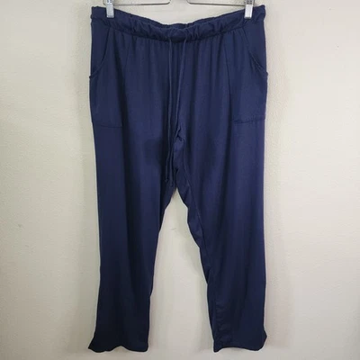 Lucky Brand Lounge Pants Womens Size XL Navy Blue Super Stretch Drawstring - Image 1 of 4