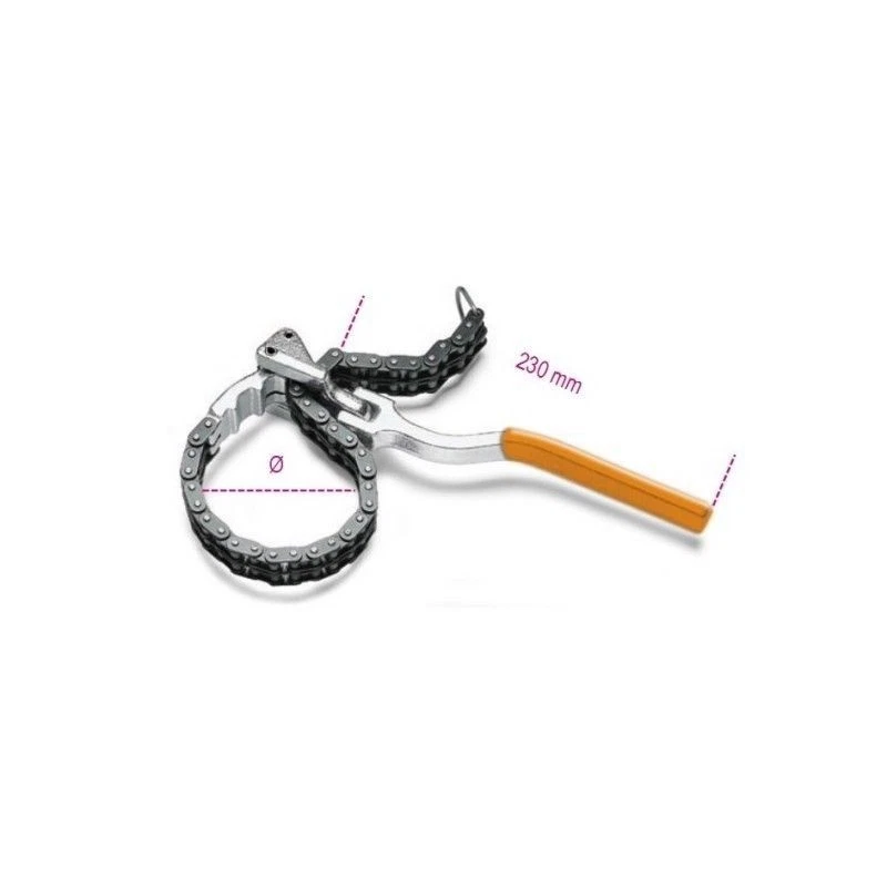 CHIAVE FILTRO OLIO SNODATA A CATENA 60-160 MM 1488L - Immagine 1 di 1