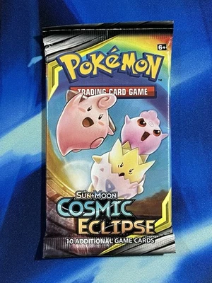 Sun & Moon Cosmic Eclipse Booster Pack Tin Packs Togepi Cleffa Iggly Art Nm M - Image 1 of 2