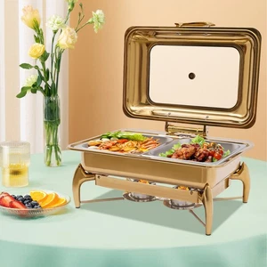 Set buffet piatti sfregamento 9 L per catering feste buffet fornello conservazione calore - Foto 1 di 20
