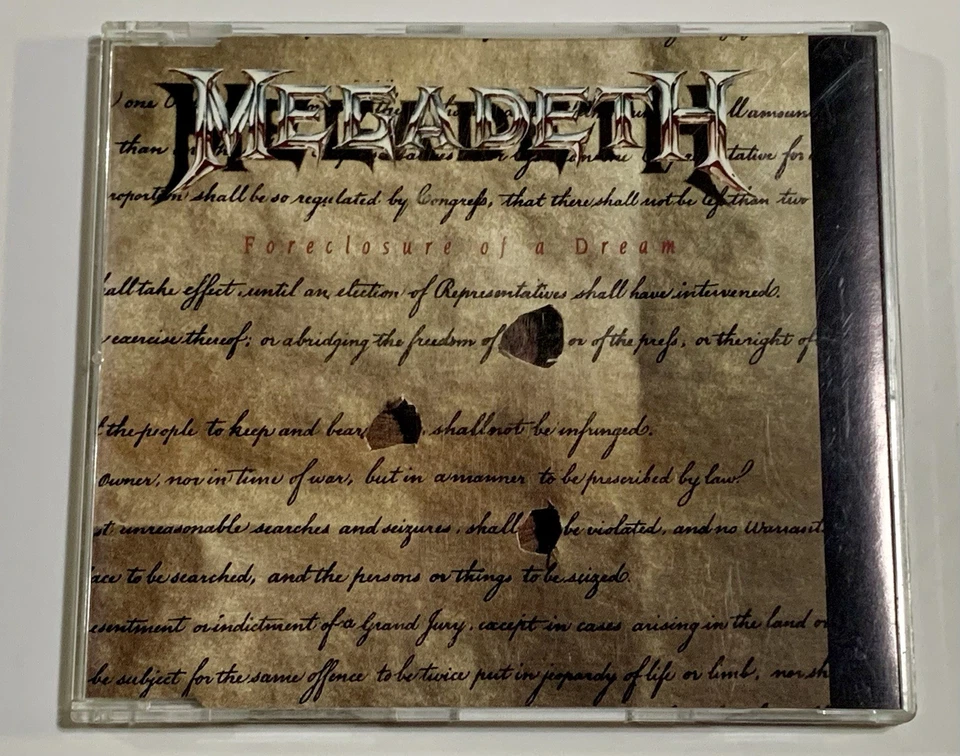 Megadeth Forclosure Of A Dream UK CD Single Nine Inch Nails Remix 1992 Capitol Foto 1 de 4